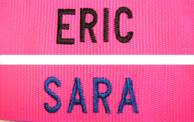 personalized embroidered luggage straps